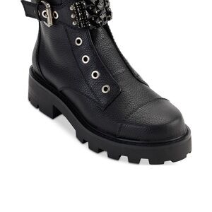 Karl Lagerfeld Maeva Black Studded Combat Boots